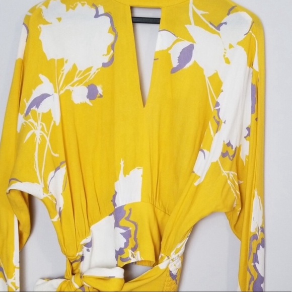 Free People Say You Love Me Keyhole Tie Blouse Top - Picture 5 of 8